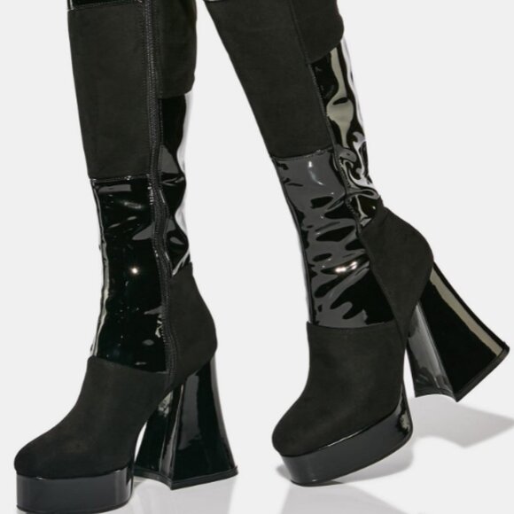 WITCHED OUT  KNEE HIGH BOOTS - Picture 1 of 6